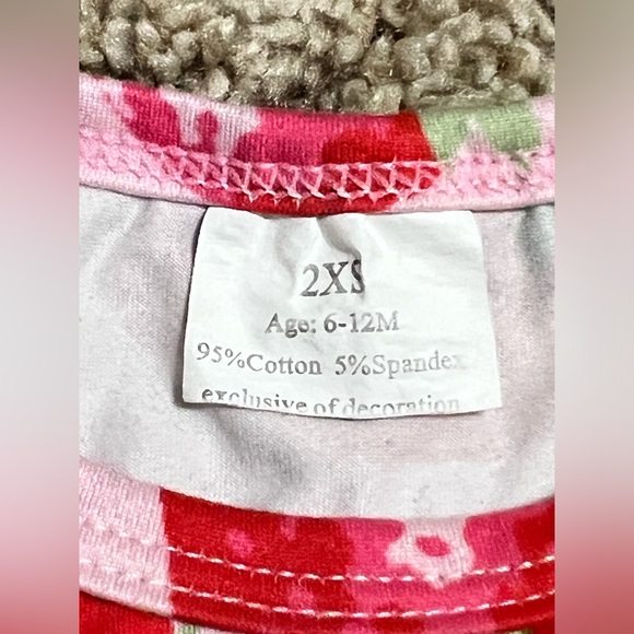 Strawberry Polka Dot Ruffle Set, size 6-12 months - Picture 2 of 2